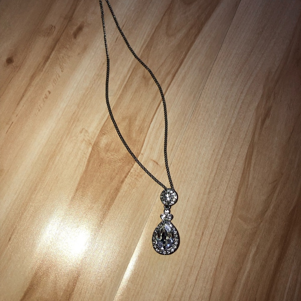 Authentic Givenchy Crystal Teardrop Necklace - image 2